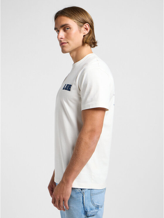 Lee Lee T-Shirt GRAPHIC TEE Beżowy Regular Fit