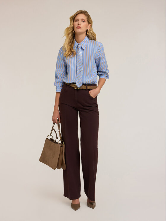 Motivi Motivi Pantaloni di tessuto P748Q004060N022 Marrone Over Fit