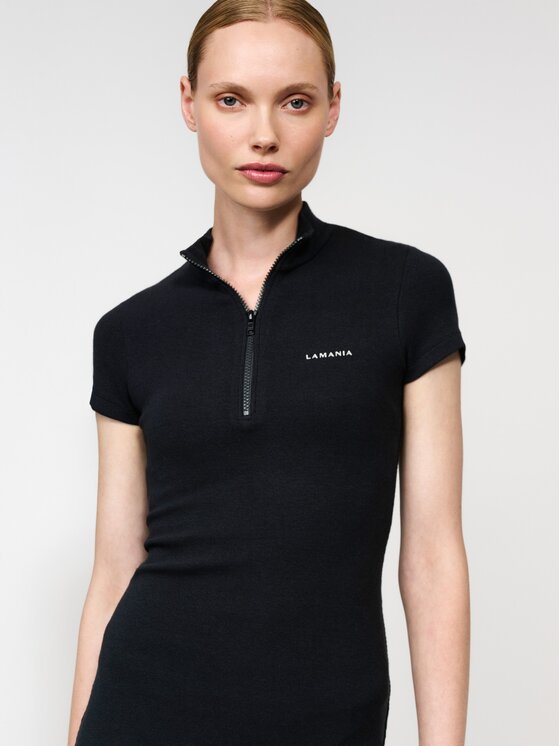 La Mania La Mania Sukienka codzienna SPORTY 3 Czarny Classic Fit