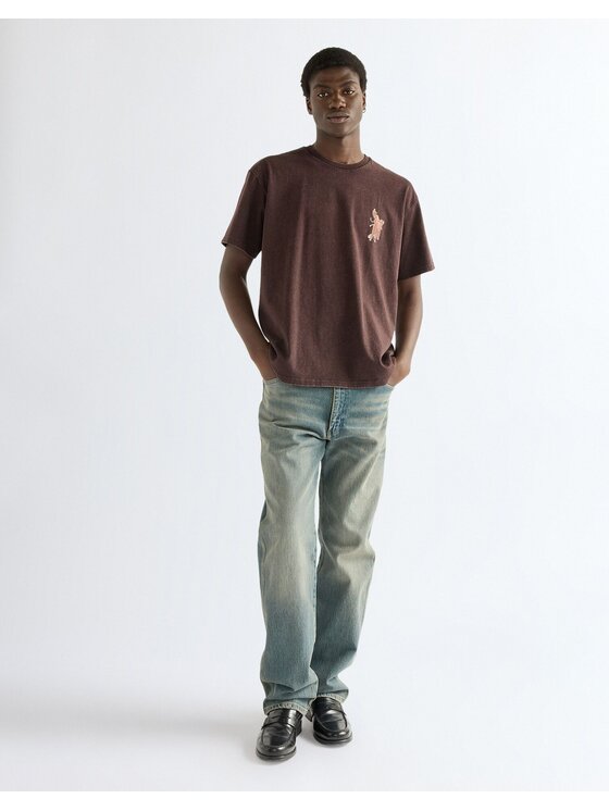 Wrangler Wrangler T-Shirt VINTAGE TEE Brązowy Relaxed Fit