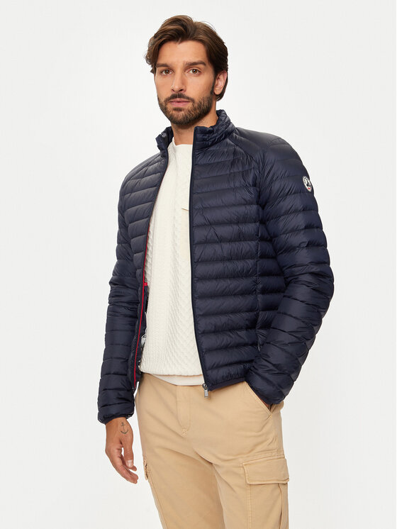 Jott Jott Geacă din puf Mat P000MDOW02 Bleumarin Slim Fit