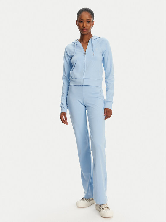 Juicy Couture Juicy Couture Bluză Ola JCWAS125310 Albastru celest Slim Fit