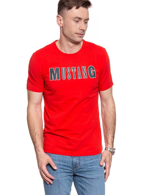 Mustang Mustang T-shirt ALEX LOGO TEE Rosso Regular Fit