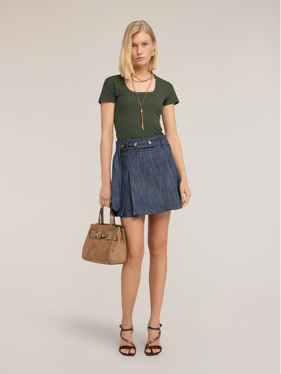 Motivi Motivi Minigonna 1091Q001283N034 Blu A-Line Fit