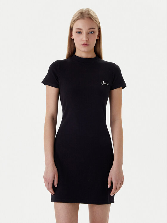 Guess Guess Ikdienas kleita V6RK06 K8RT2 Melns Slim Fit