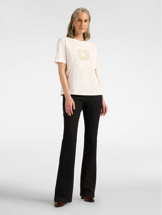 Elena Mirò Elena Mirò T-shirt G043Z000693N011 Bianco Regular Fit