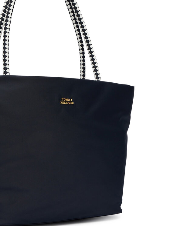 Tommy Hilfiger Tommy Hilfiger Ročna torba Th Marina Hobo/Tote Nylon AW0AW18862 Mornarsko modra