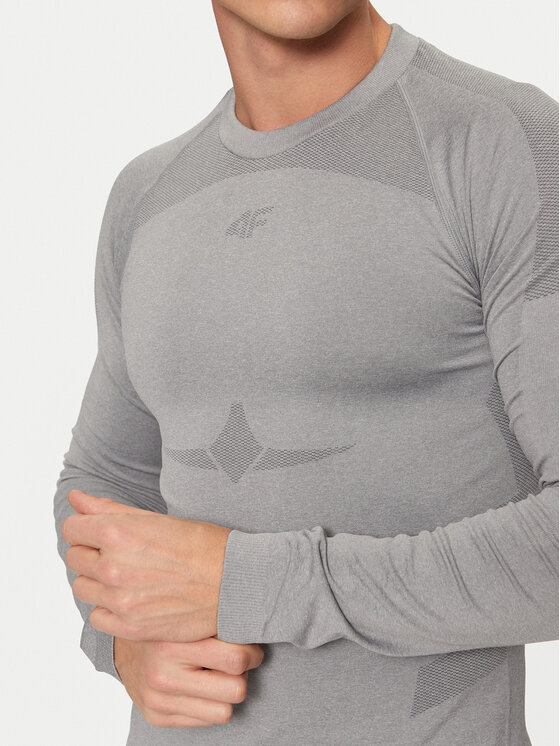 4F 4F Termoaktyvus apatinis trikotažas, viršus 4FWAW24USEAM174 Pilka Slim Fit