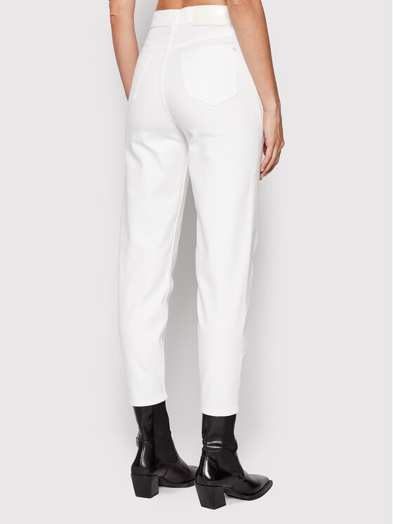 Calvin Klein Calvin Klein Дънки Shine K20K203570 Бял Mom Fit