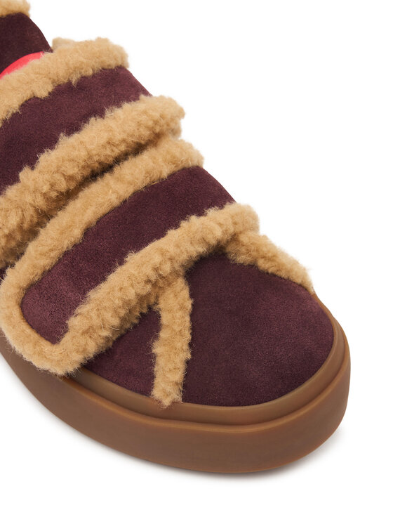 Inuikii Inuikii Tossud Lila Shearling Low Velcro 1001.001.0561 Bordoopunane