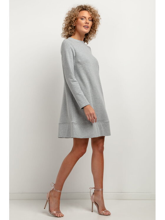 Tessita Tessita Sukienka codzienna T378 Szary A-Line Fit