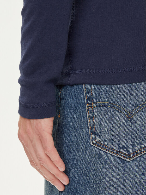 Tommy Jeans Tommy Jeans Longsleeve DM0DM04409 Granatowy Slim Fit