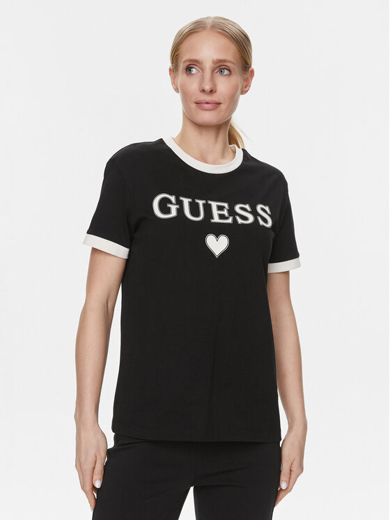 Guess T-krekls Caryl V4RI04 K8FQ4 Melns Regular Fit