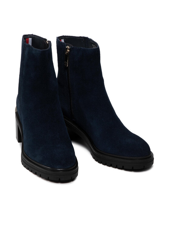 Tommy Hilfiger Tommy Hilfiger Боти Th Outdoor Mid Heel Boot FW0FW05940 Тъмносин