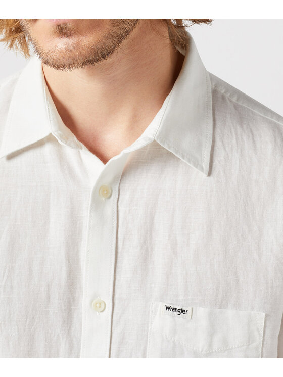 Wrangler Wrangler Camicia 112352187 Bianco Regular Fit
