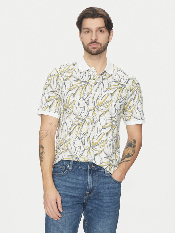 Jack&Jones Polokošeľa Split 12272985 Biela Regular Fit