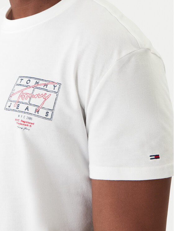 Tommy Jeans Tommy Jeans Póló DM0DM22319 Ekru Regular Fit