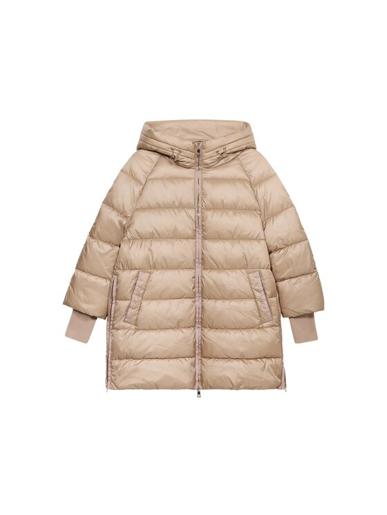 Oltre Oltre Kurtka puchowa F001J100215N002 Écru Baggy Fit