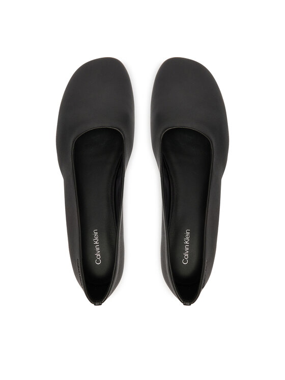 Calvin Klein Calvin Klein Baleriny Round Ballerina Lth HW0HW02943 Czarny