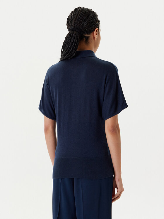 Tommy Hilfiger Tommy Hilfiger Тениска с яка и копчета WW0WW45652 Тъмносин Regular Fit
