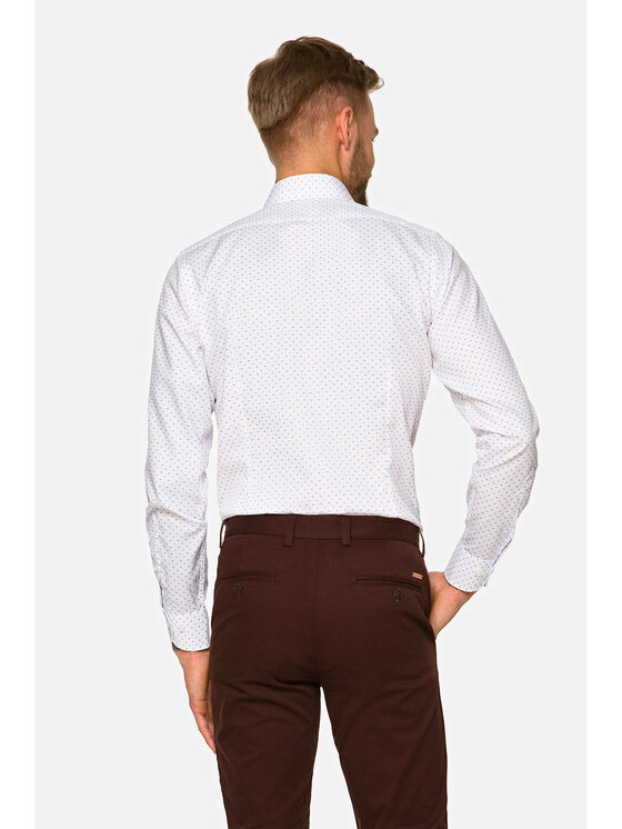 Lancerto Lancerto Koszula Lorenza KO073121000014 Biały Slim Fit