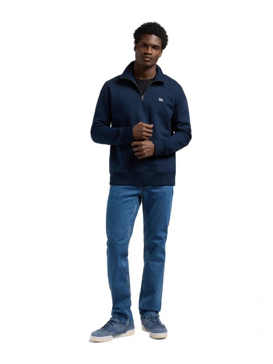 Lee Lee Felpa HALF ZIP SWS Blu scuro Relaxed Fit