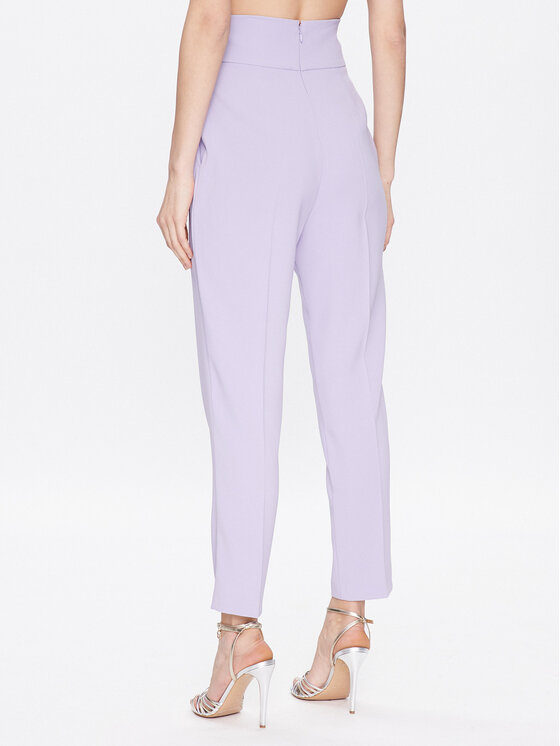 PINKO Pinko Hlače iz tkanine Natalia 100052 7624 Vijolična Regular Fit