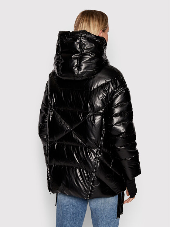 Diego M Diego M Пухено яке 22IP-R267 Черен Regular Fit