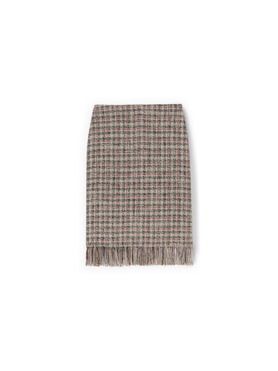 Motivi Motivi Gonna midi 1061Q001241N0V2 Crema Slim Fit