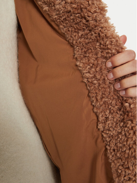 Marella Marella Pelzmantel Afro 2423456022 Beige Regular Fit