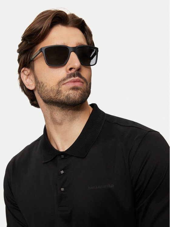 KARL LAGERFELD KARL LAGERFELD Polokošeľa 745000 544200 Čierna Regular Fit