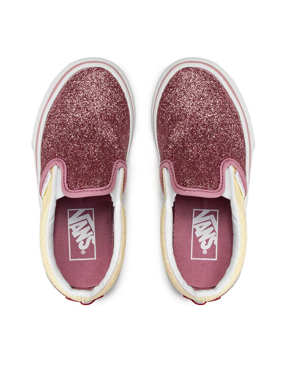 Vans rose 2024 gold slip on