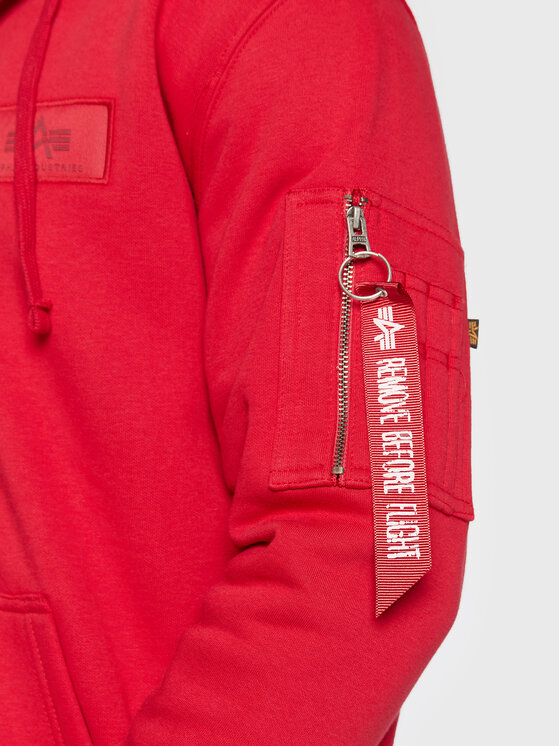 Alpha Industries Alpha Industries Світшот Back Print Zip 128342 Червоний Regular Fit