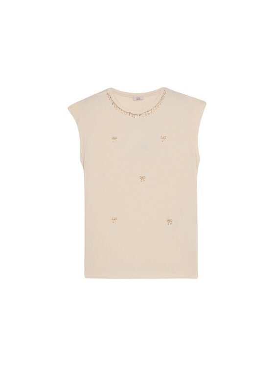 Oltre Oltre T-Shirt G434J004251N021 Biały Regular Fit