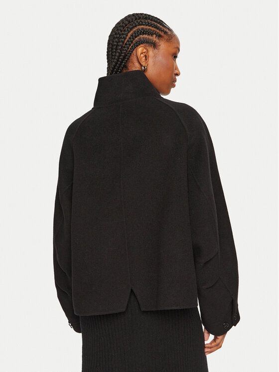 PINKO PINKO Vlněný kabát Cucchiaio 103842 A1ZQ Černá Regular Fit
