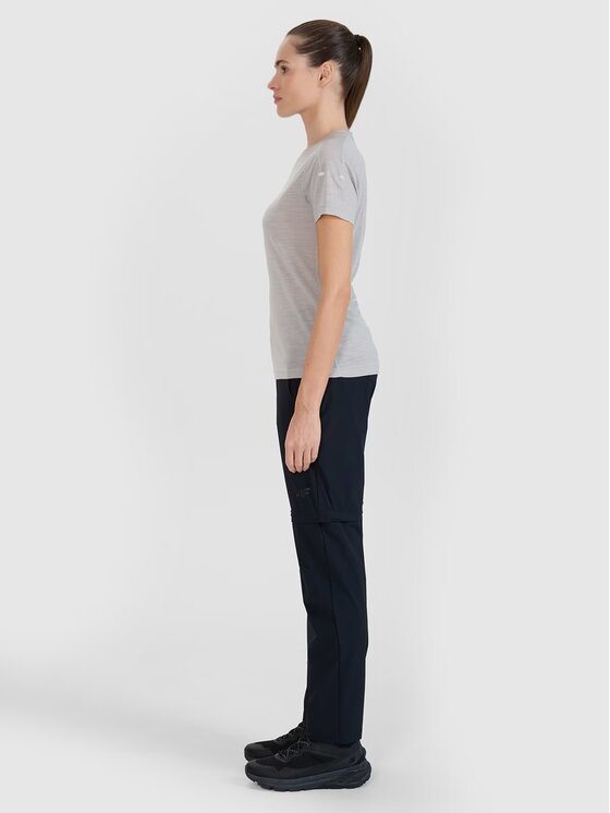 4F 4F Outdoorové nohavice 4FWSS25TFTRF0798-20S Čierna Regular Fit