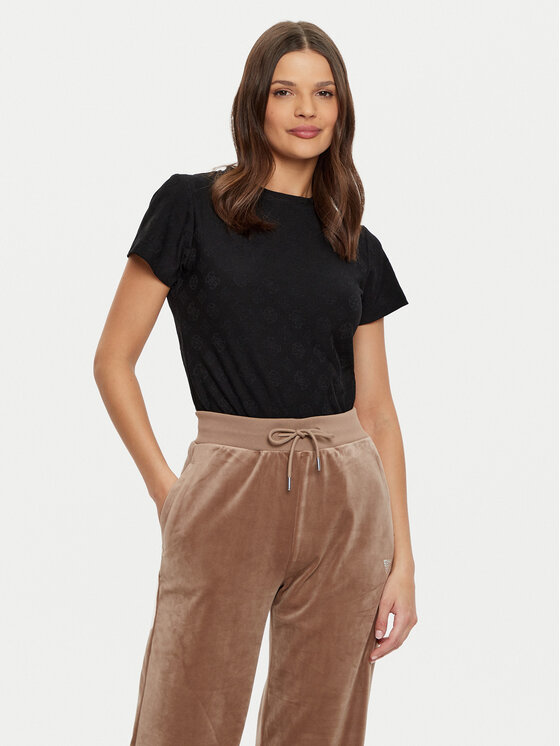 Guess Guess T-Shirt V5RI02 KCLG2 Czarny Regular Fit
