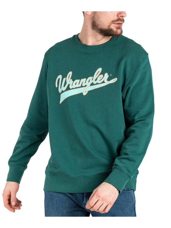 Wrangler Wrangler Bluza W6H0I3G26 Zielony Regular Fit