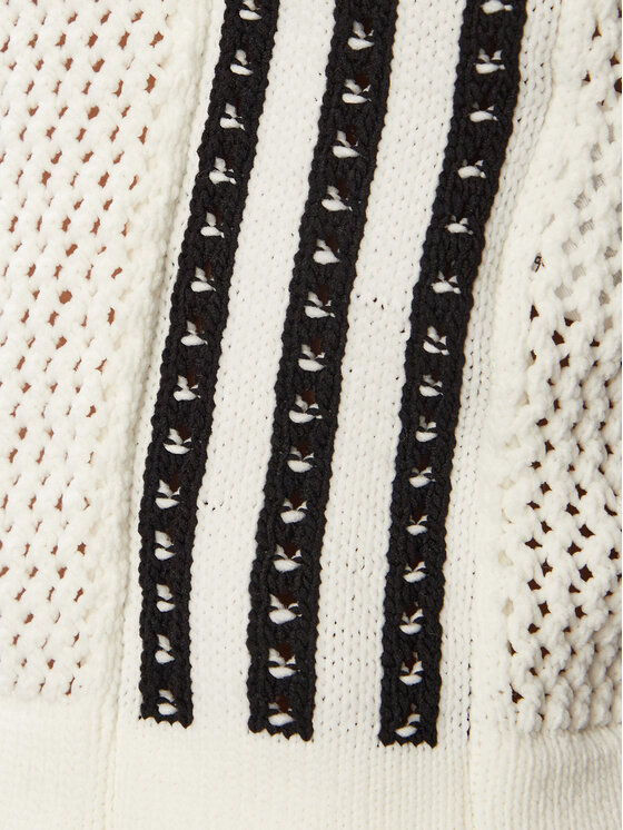 adidas adidas Top Knitted Crochet KC6485 Bianco Slim Fit
