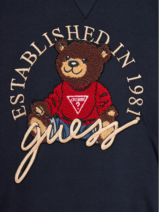 Guess Guess Μπλούζα H4BJ07 KAX73 Σκούρο μπλε Relaxed Fit
