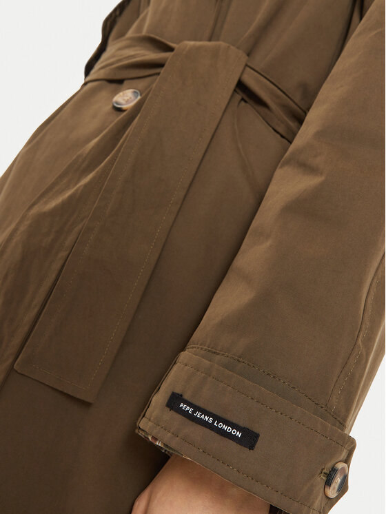 Pepe Jeans Pepe Jeans Tenchcoat Bianca PL402446 Grün Regular Fit