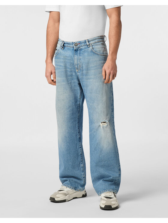 PHILIPP PLEIN PHILIPP PLEIN Jeansy 24173 Niebieski Loose Fit