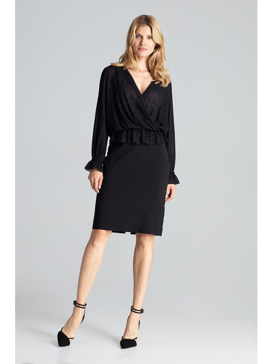 FIGL FIGL Halenka M690 Černá Regular Fit