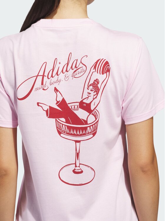 adidas adidas T-Shirt MIND BODY & SPIRIT(S) GRAPHIC Różowy Regular Fit
