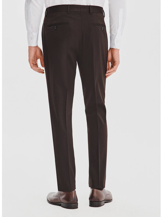 Pako Lorente Pako Lorente Spodnie garniturowe P25WF-6G-012 Brązowy Slim Fit