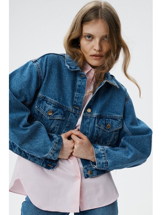 MARI PRETI MARI PRETI Jeansová bunda Denim Rust Tmavomodrá Regular Fit