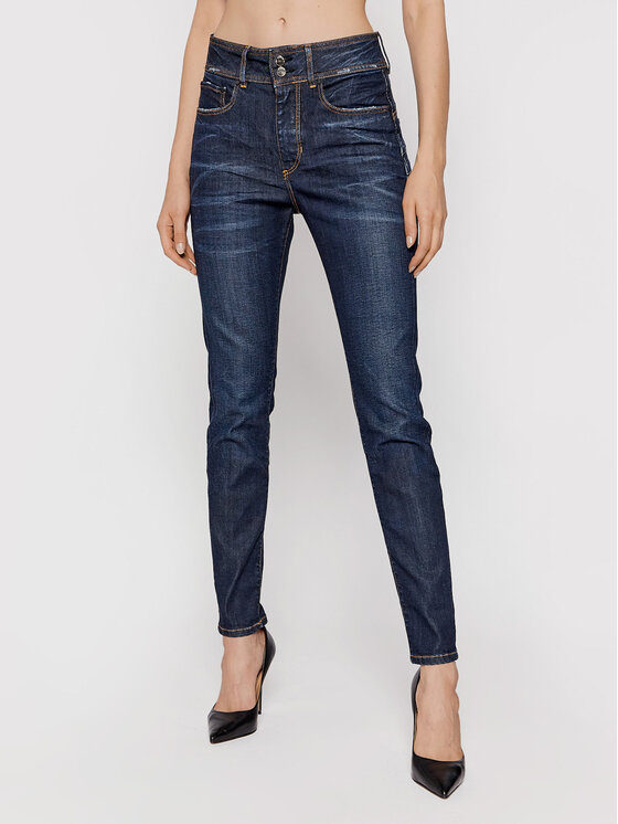 Guess Guess Jeansy Shape Up W1YA34 D4EM1 Granatowy Skinny Fit