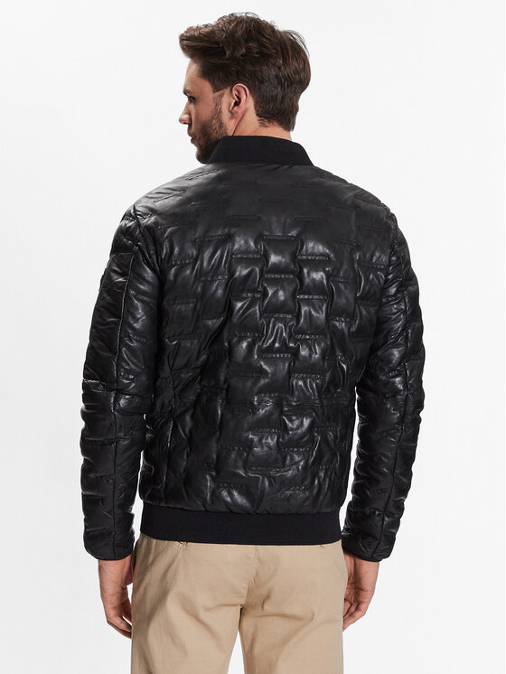 Milestone Milestone Lederjacke 311019 60220 Schwarz Regular Fit