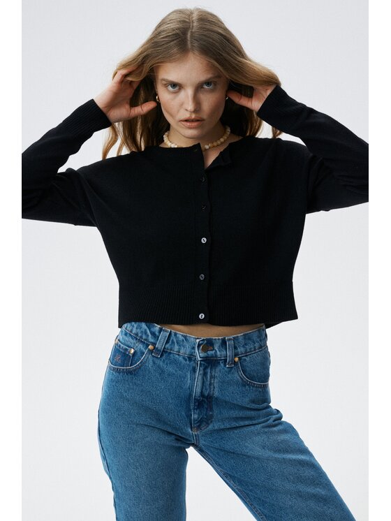 MARI PRETI MARI PRETI Cardigan Willow Nero Regular Fit