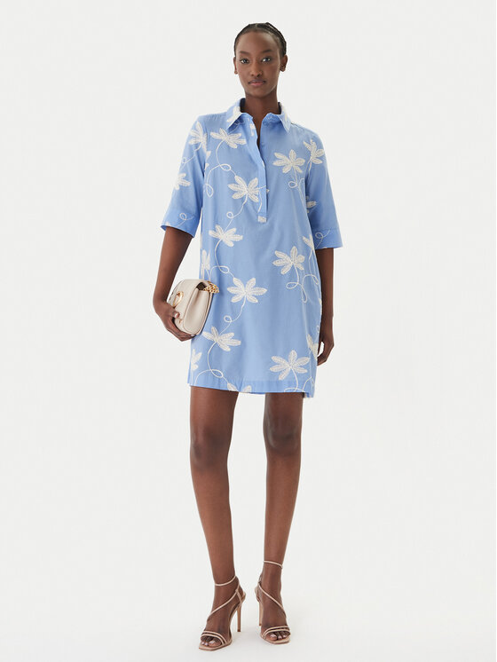 LOLA CASADEMUNT LOLA CASADEMUNT Rochie tip cămașă LS2616135 Albastru Relaxed Fit